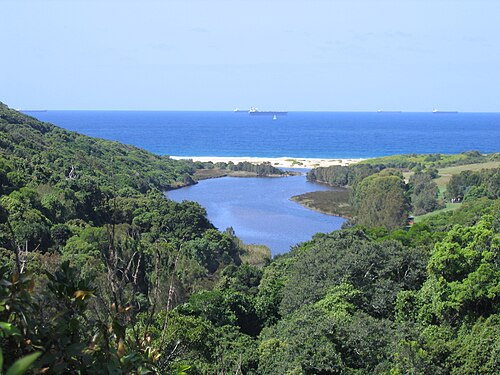 ライカート展望台からグレンロック・ラグーンを東に望む