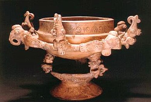Ceramic zoomorphic vase, Santarém culture, Museu Paraense Emílio Goeldi, Belém, Brazil