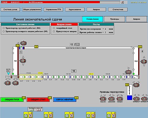 WinCCインターフェースのスクリーンショット。
