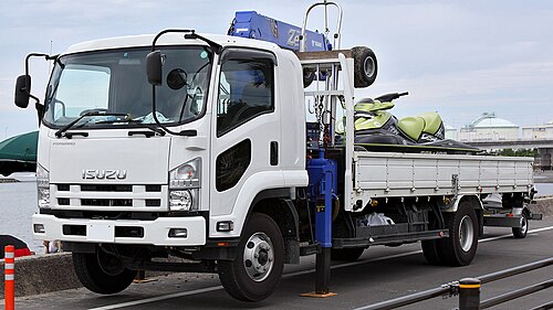 いすゞフォワードに搭載されたタダノ製トラックローダークレーン