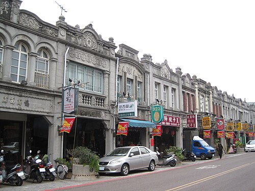 台湾、新化老街のショップハウス。