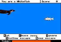 Odell Lake ゲームの Apple II バージョンのスクリーンショット。