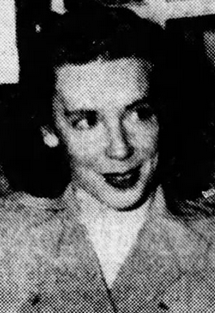 1948 年の新聞に掲載された白人女性の顔。