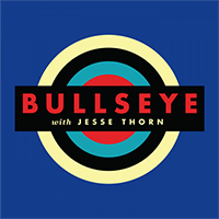 同心円状の色付き円と「Bullseye with Jesse Thorn」という文字が表示されたロゴ