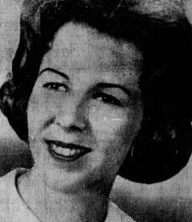 1966 年の、看護師の制服を着た若い白人女性の白黒新聞写真。