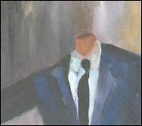 頭のないスーツを着た男性の胴体の絵