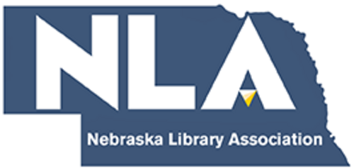 青いネブラスカ州の絵の中に「N LA」の文字があり、その下に組織名が書かれている。