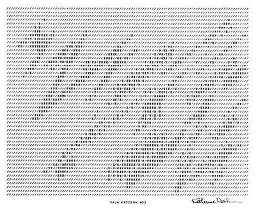 ASCII アートで波のように見えるアートワークのプリントアウト