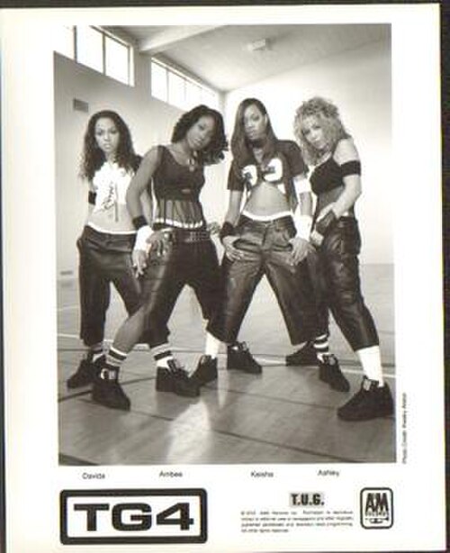 TG4、2002年。左から右へ：Davida、Ambee、Keisha、Ashley。
