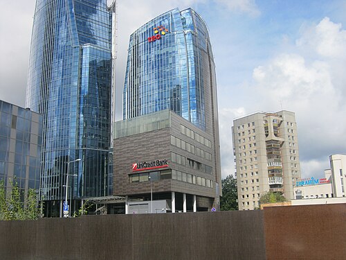 リトアニア、ビリニュスのUniCredit