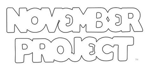 「November Project」という文字が白い吹き出し文字で書かれています。