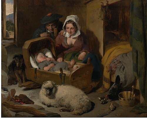 ハイランド地方の羊飼いの家、1836年