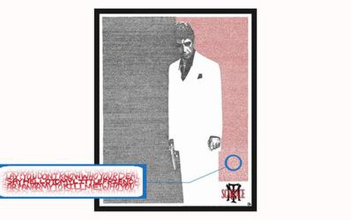 ロサンゼルス ポップ アートによるスカーフェイスのポスター。