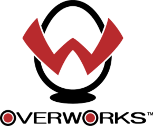 大きな文字「O」の前に大きな「W」があり、その下に「Overworks」という文字がある