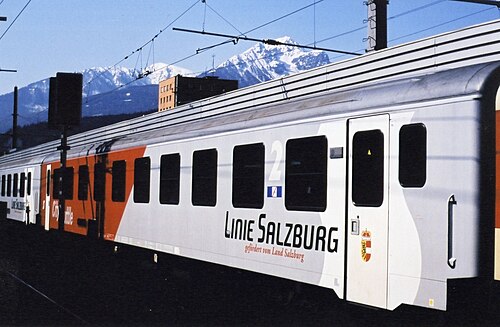 インスブルックのザルツブルク行きÖBB鉄道接続