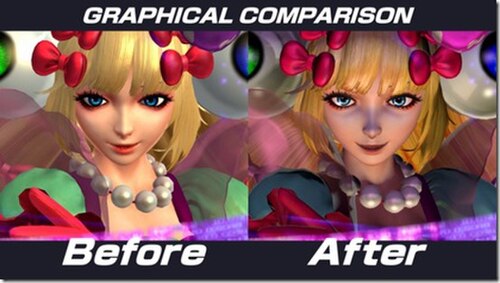 グラフィックアップグレード後のゲームキャラクターの比較